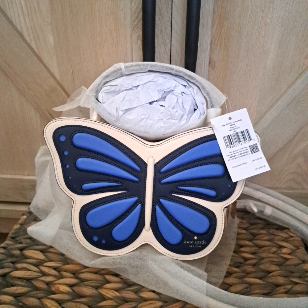NWT Kate Spade Flutter 3D Butterfly Crossbody